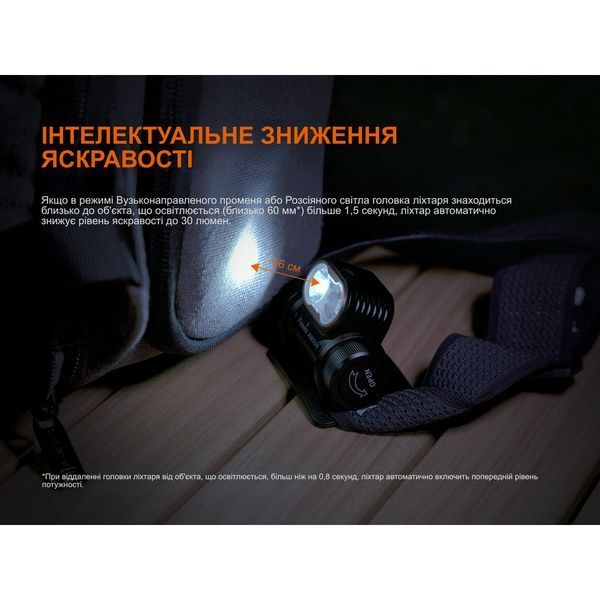 Ліхтар налобний Fenix HM55R, чорний HM55Rblc фото