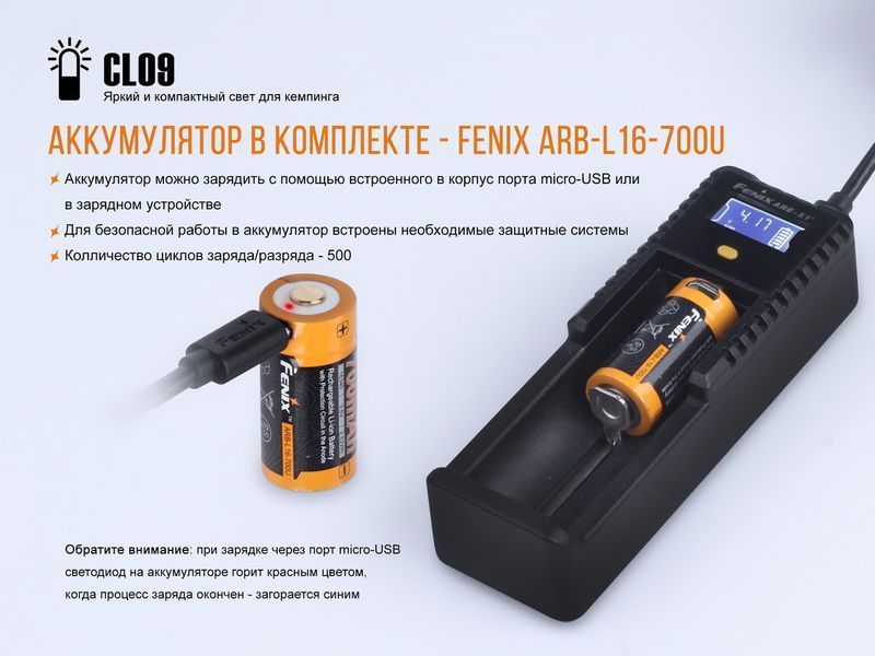 Ліхтар кемпінговий Fenix CL09 сірий CL09gr фото