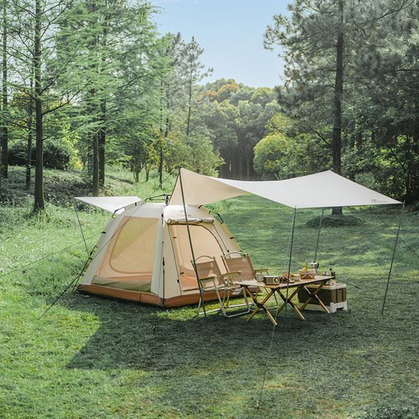 Намет тримісний автоматичний із тентом Naturehike Ango Picnic CNK2450WS021, коричневий 6976023922817 фото