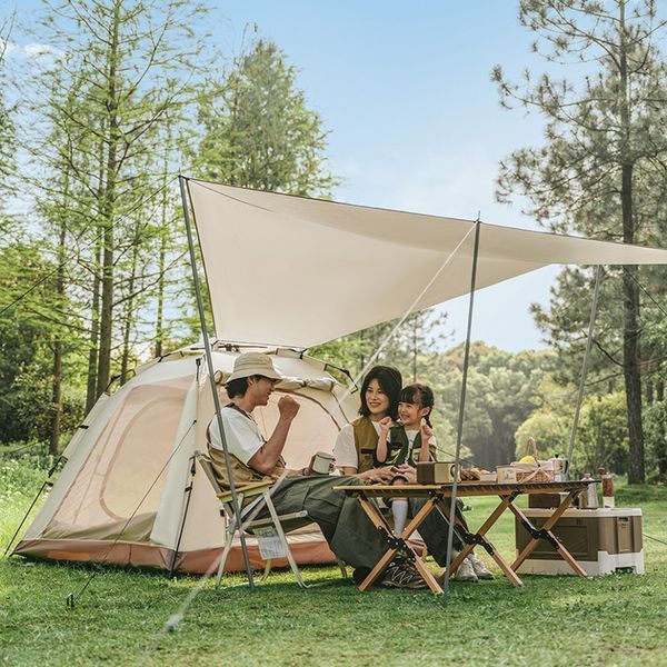 Намет тримісний автоматичний із тентом Naturehike Ango Picnic CNK2450WS021, коричневий 6976023922817 фото