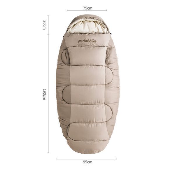 Спальний мішок овальний Naturehike PS300 CNK2350WS026, бежевий 6976507664240 фото