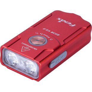 Ліхтар наключний Fenix E03R V2.0, червоний E03RV20RED фото