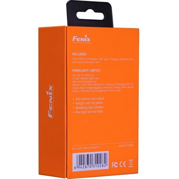 Ліхтар наключний Fenix E03R V2.0, бузковий E03RV20PUR фото