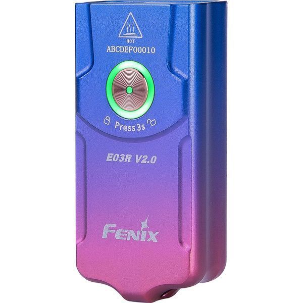 Ліхтар наключний Fenix E03R V2.0, бузковий E03RV20PUR фото