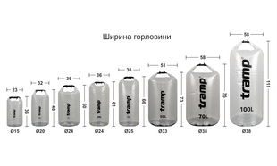 Гермомішок TRAMP PVC transparent 100л UTRA-109 UTRA-109 фото