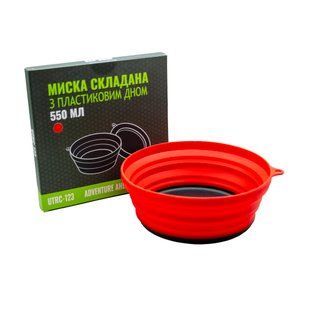 Тарілка TRAMP силіконова з пластиковим дном 550 мл UTRC-123, olive UTRC-123-terracota фото