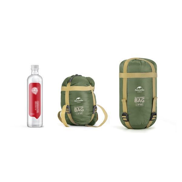 Спальний мішок Naturehike LW180 Mini NH21MSD04, лівий, XL, темно-зелений 6975641884361 фото