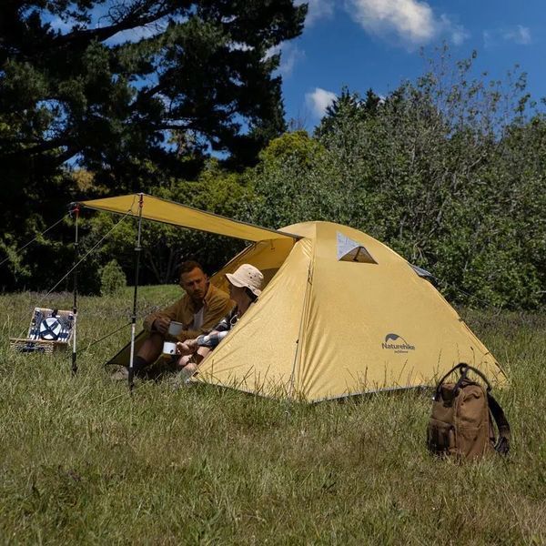 Намет тримісний Naturehike P-Series NH18Z033-P 210T/65D, жовтий 6927595783658 фото