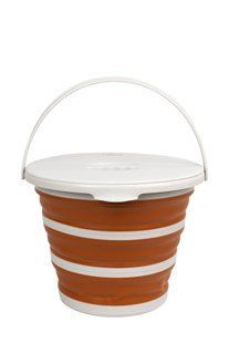 Відро Tribe Water Bucket Lid 10 л силіконове з кришкою T-FJ-0050, olive olive / 10 л