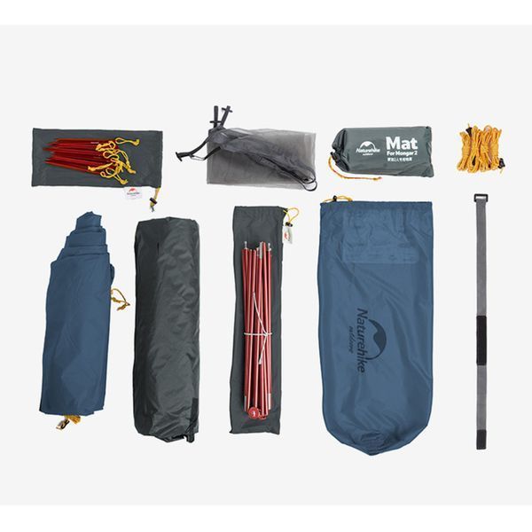 Намет двомісний ультралегкий Naturehike Mongar UL NH19M002-J, синій 6975641880998 фото