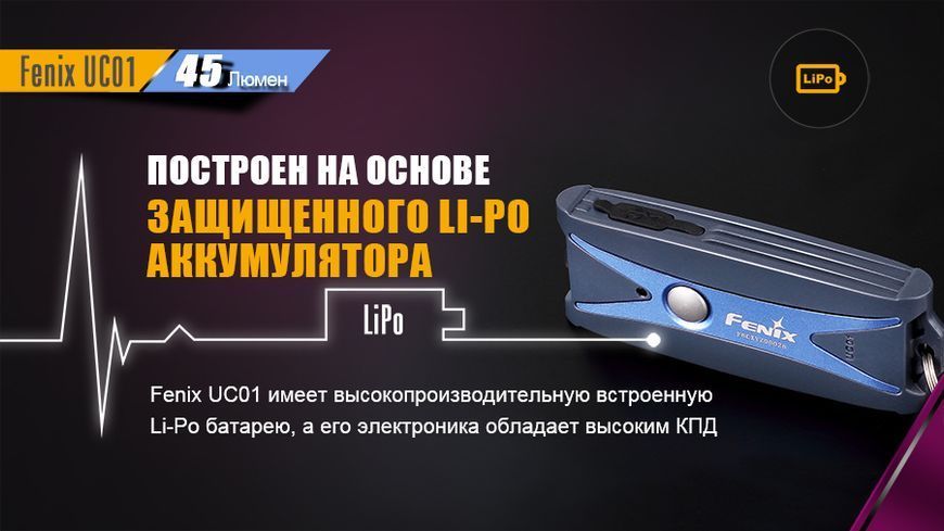 Ліхтар ручний Fenix UC01 Blue UC01b фото