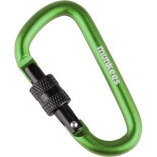 Munkees 3246 карабін D with Screw Lock 6 mm x 60 mm grass green 3246-GG фото