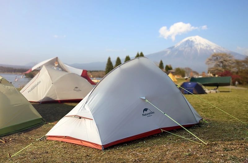 Намет надлегкий двомісний з футпринтом Naturehike Cloud Up 2 Updated NH17T001-T, 210T, помаранчевий 6927595730584 фото