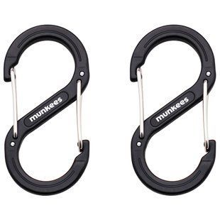 Munkees 3276 карабіни Forged S 6 mm x 60 mm 2-Pack black 3276-BK фото