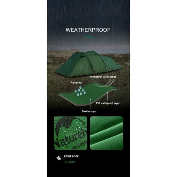 Намет тримісний Naturehike Opalus, UL, NH17L001-L, світло-зелений 6976023924781 фото