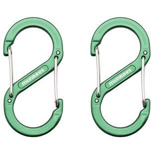 Munkees 3276 карабіни Forged S 6 mm x 60 mm 2-Pack grass green 3276-GG фото