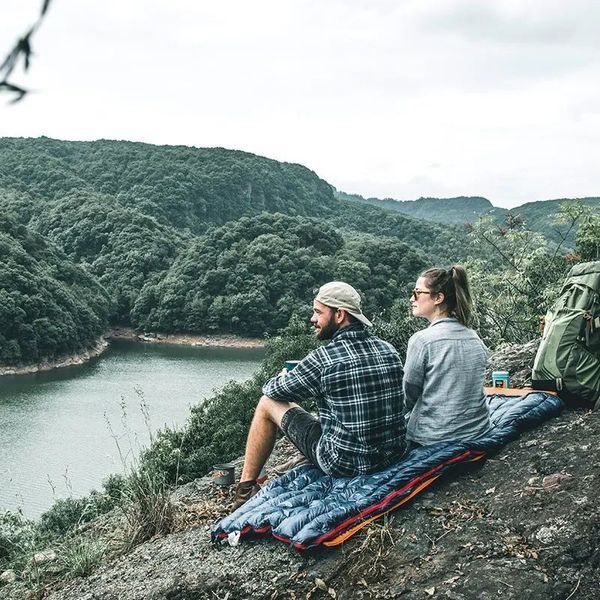 Спальний мішок з натуральним пухом Naturehike CW280 NH17Y010-R, темно-синій 6927595762417 фото