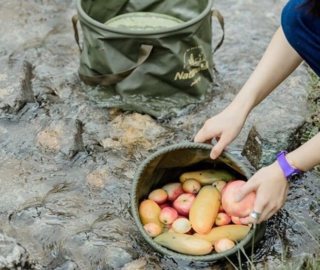 Складане відро для води з ПВХ Naturehike NH20SJ040,&nbsp;20&nbsp;л, зелений