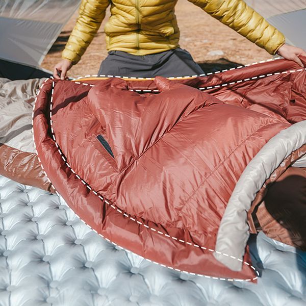 Спальник з натуральним пухом Naturehike Snowbird CNK2550WS014, p-р M, темно-коричневий 400 г 6927595784402 фото