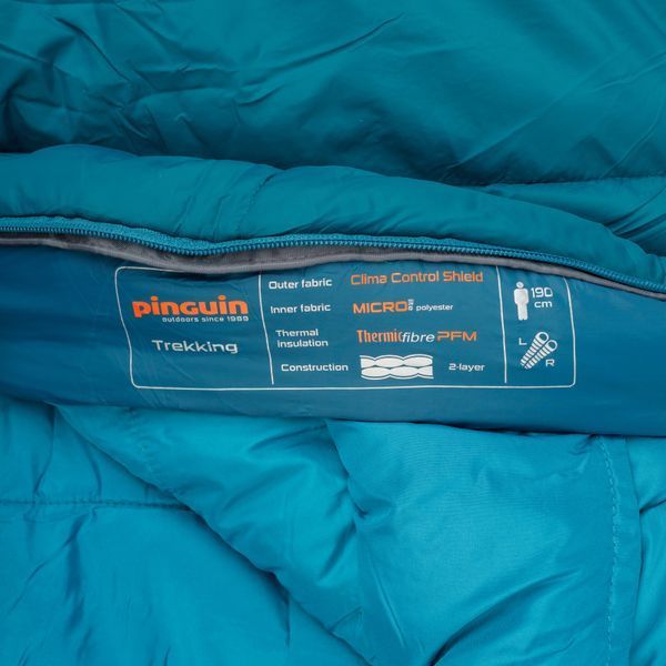 Trekking PFM 205 спальник, Petrol, Right Zip