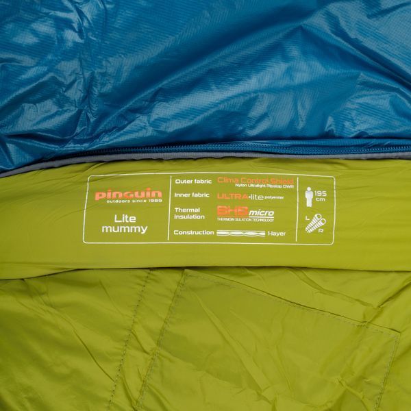 Lite Mummy CCS 185 спальник, Petrol, Left Zip