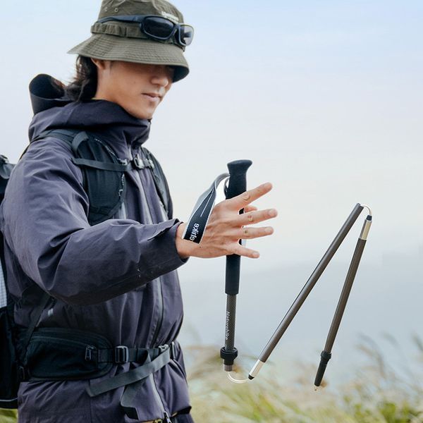 Трекінгова палиця Naturehike CNK2450DS017, 35-110 см, чорна 6927595785416 фото