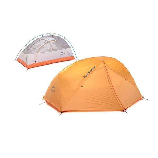 Намет надлегкий двомісний з футпринтом Naturehike Star-River 2 Updated NH17T012-T, 210T, помаранчевий 6927595716519 фото