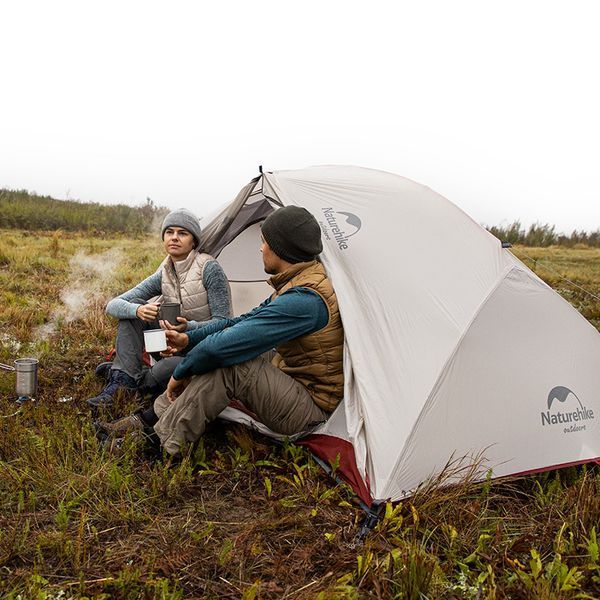 Намет надлегкий двомісний з футпринтом Naturehike Star-River 2 Updated NH17T012-T, 210T, помаранчевий 6927595716519 фото