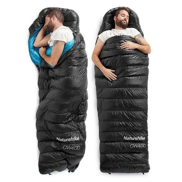 Спальник з натуральним пухом Naturehike CWZ400 NH19W400-Z, (7&deg;C), p-р L, жовтий 6927595765364 фото