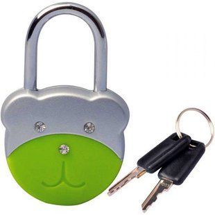 Munkees 3602 брелок-замок Padlock-Bear green 3602-GR фото