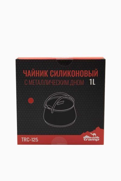 Чайник TRAMP силіконовий з металевим дном 1л, Зелений TRC-125-terracota фото