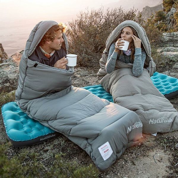 Спальник з капюшоном Naturehike M400 NH20MSD02, (1&deg;C), лівий, сірий 6927595702390 фото