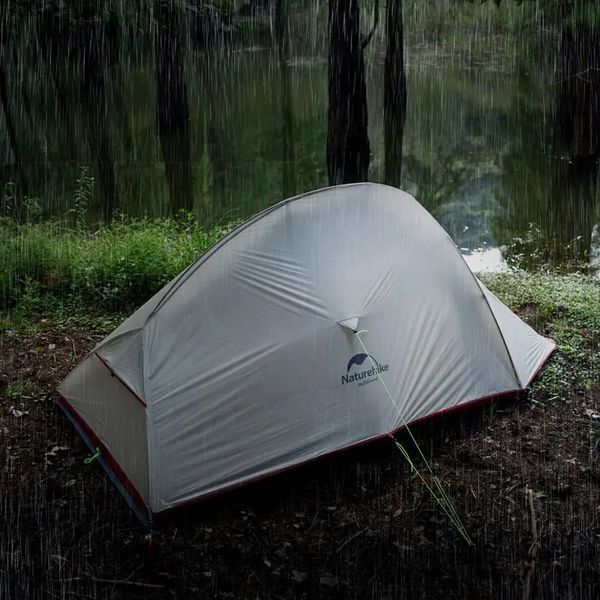Намет надлегкий тримісний з футпринтом Naturehike Cloud Up 3 Updated NH18T030-T, 210T, зелений 6927595730621 фото