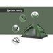 Намет тримісний автоматичний Naturehike NH21ZP008, оливково-зелений 6927595777442 фото 11