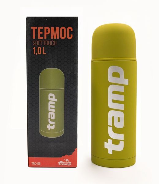 Термос TRAMP Soft Touch 1 л, Жовтий TRC-109-yellow фото