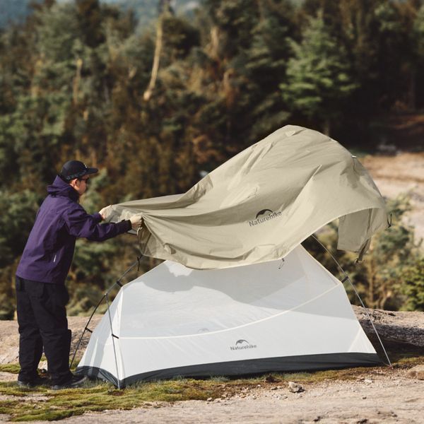 Намет надлегкий двомісний Naturehike Cloud Up Pro CNK2350WS020, 20D, пісочний 6927595776988 фото