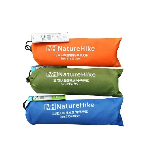 Тент универсальний Naturehike 210T NH15D005-X, 2,10х2,15м, помаранчевий 6927595706114 фото