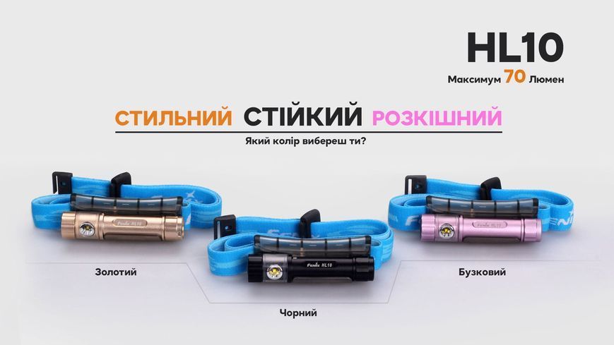 Ліхтар налобний Fenix HL10 gold HL10gl фото
