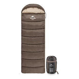 Спальник з капюшоном Naturehike U350 NH20MSD07, (1&deg;C), лівий, коричневий 6927595767221-L фото