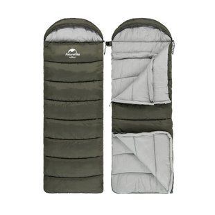 Спальник з капюшоном Naturehike U350 NH20MSD07, (1&deg;C), лівий, зелений 6927595767238-L фото