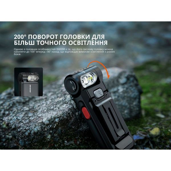 Ліхтар ручний Fenix SW05R-RED LED чорний SW05R-RL фото