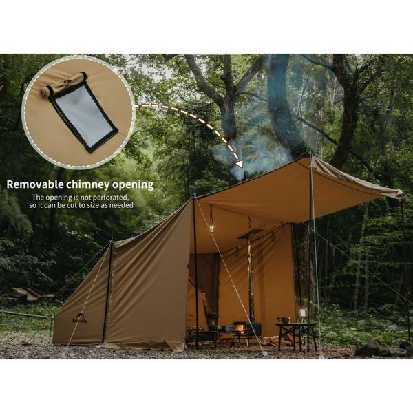 Намет одномісний із тентом Naturehike CNK2450WS026, коричневий 6927595713334 фото
