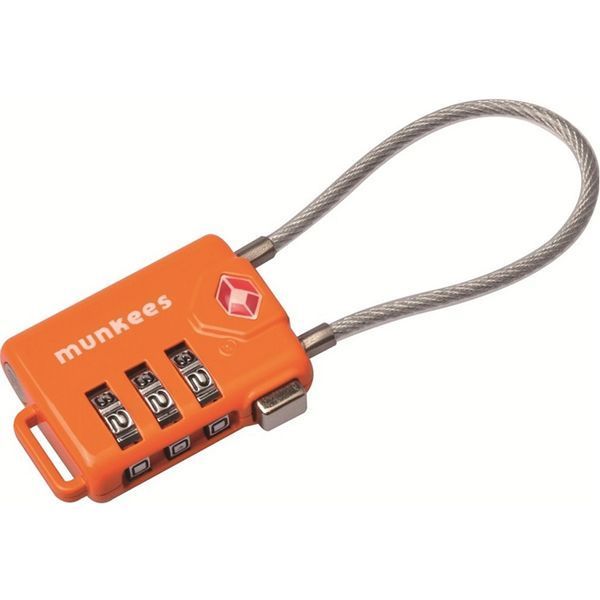 Munkees 3609 брелок-замок TSA Cable Combi Lock orange 3609-OR фото
