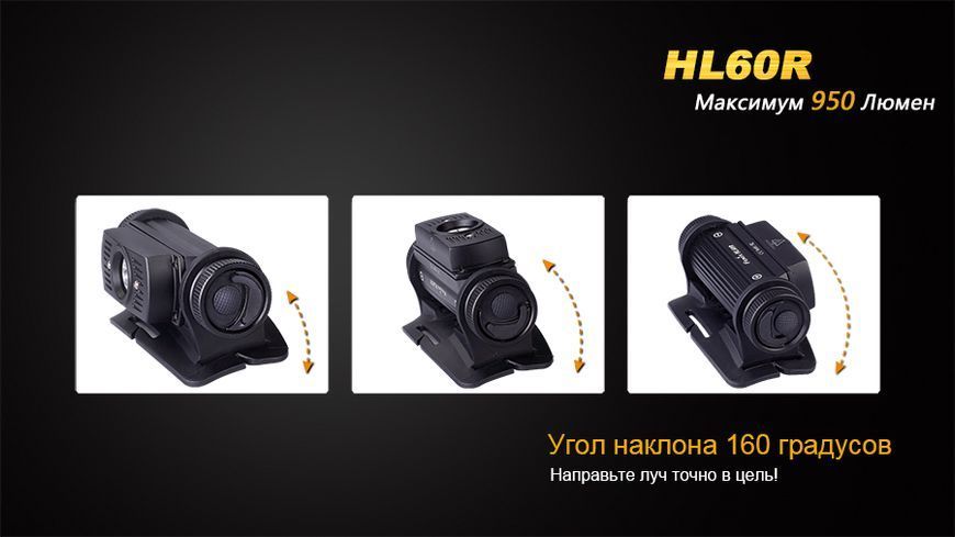 Ліхтар налобний Fenix HL60R Cree XM-L2 U2 Neutral White LED HL60RU2 фото
