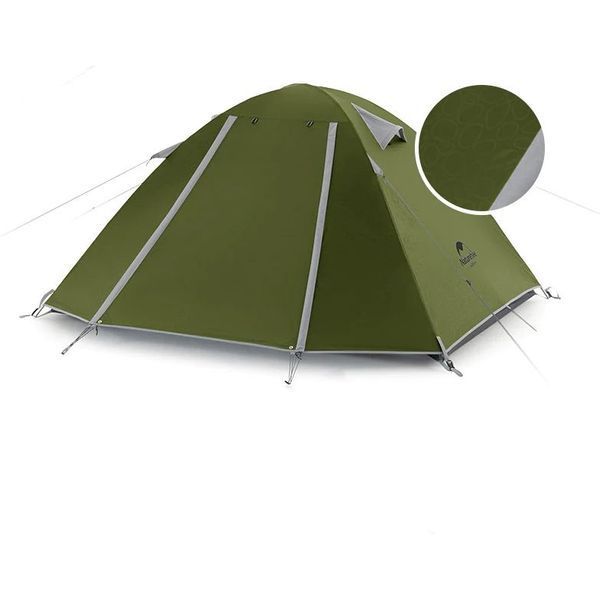 Намет тримісний Naturehike P-Series NH18Z033-P 210T/65D, темно-зелений 6927595783665 фото