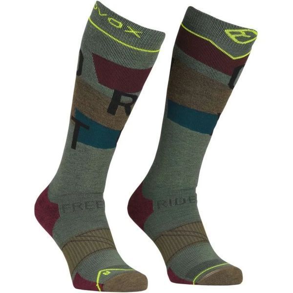 Шкарпетки ч Ortovox FREERIDE LONG SOCKS COZY M wild herbs - 42-44 - оливковий 025.001.1320 фото