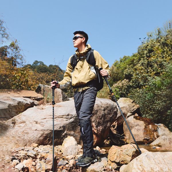 Трекінгова палиця Naturehike CNK2450DS013, 115-135 см, чорна 6975641883920 фото