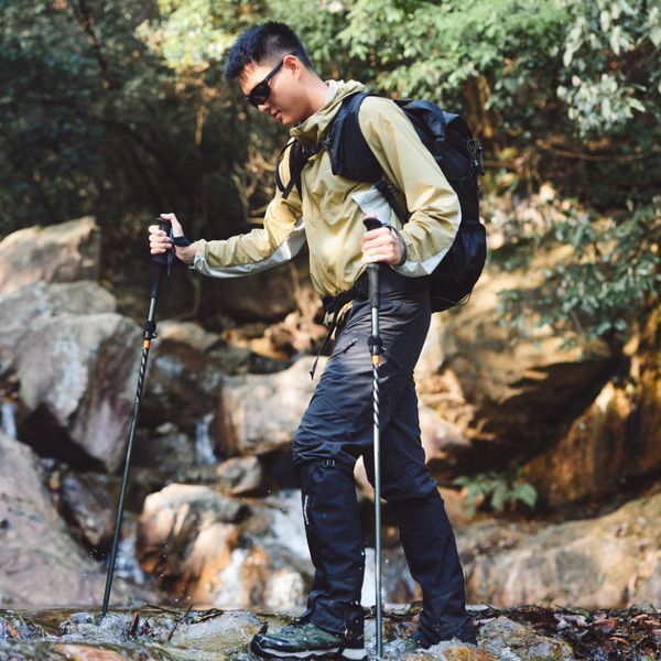 Трекінгова палиця Naturehike CNK2450DS013, 115-135 см, чорна 6975641883920 фото