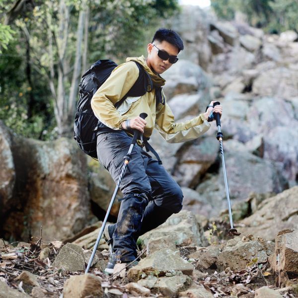 Трекінгова палиця Naturehike CNK2450DS013, 115-135 см, чорна 6975641883920 фото