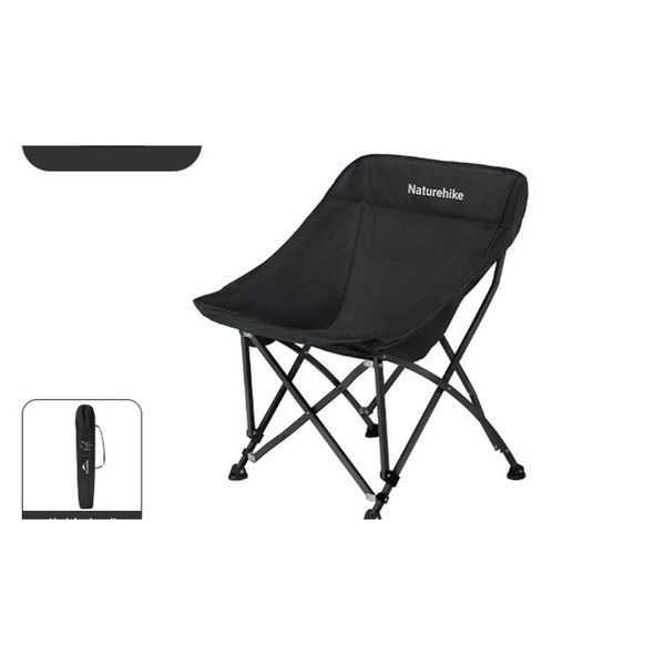 Стілець складаний Naturehike Stellaluna T04 CNK2550JJ022, вуглецева сталь, чорний 6977465866004 фото